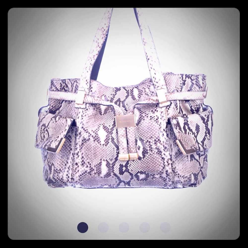 MK Snakeskin purse w/gold hardware